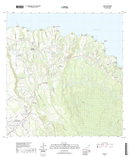 Haiku Hawaii US Topo Map Image