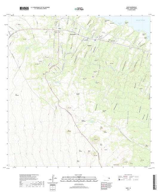 Hawi Hawaii US Topo Map Image
