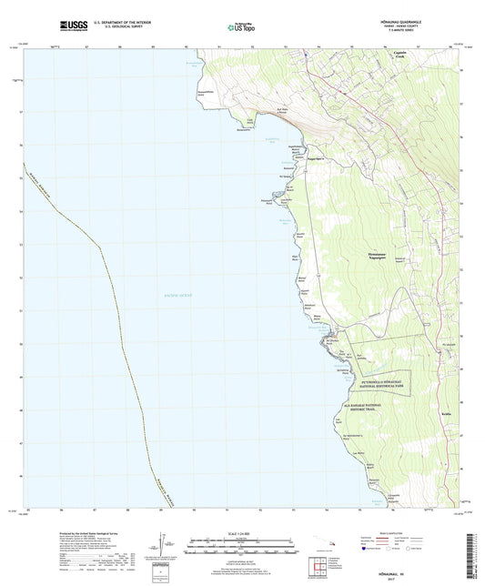 Honaunau Hawaii US Topo Map Image