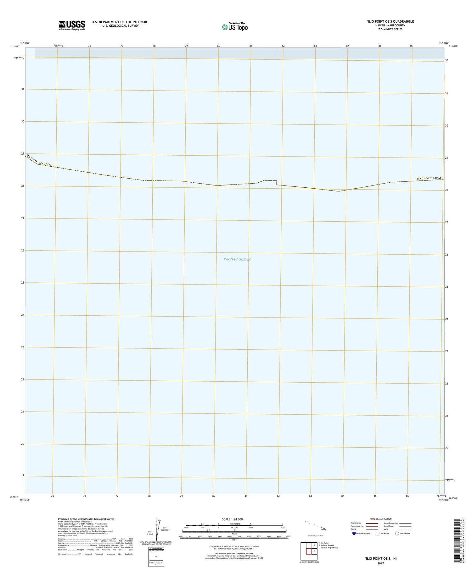 Ilio Point OE S Hawaii US Topo Map Image