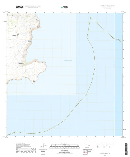 Kahoolawe OE E Hawaii US Topo Map Image