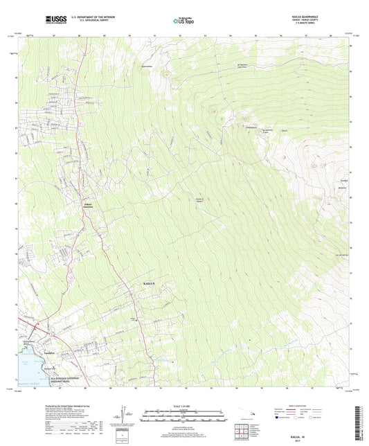 Kailua Hawaii US Topo Map Image