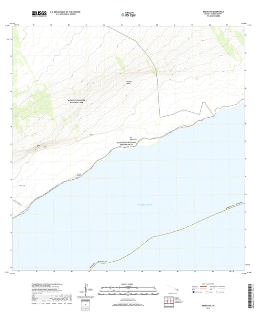 Kalapana Hawaii US Topo Map Image