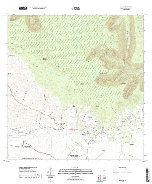 Kamuela Hawaii US Topo Map Image