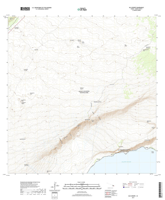 Kau Desert Hawaii US Topo Map Image