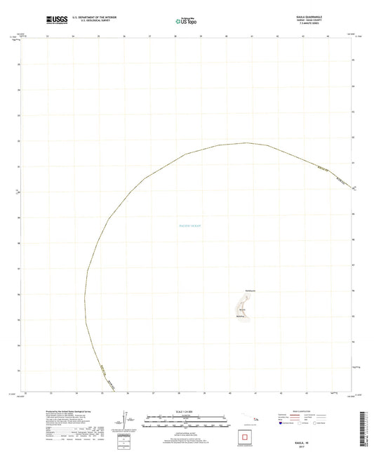 Kaula Hawaii US Topo Map Image