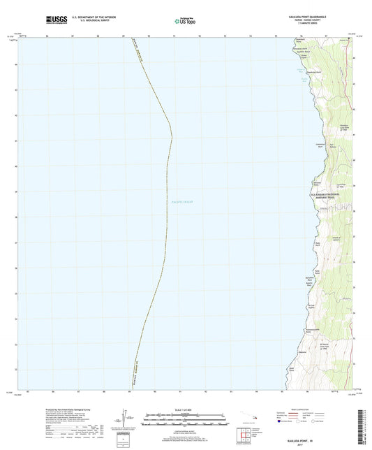 Kauluoa Point Hawaii US Topo Map Image