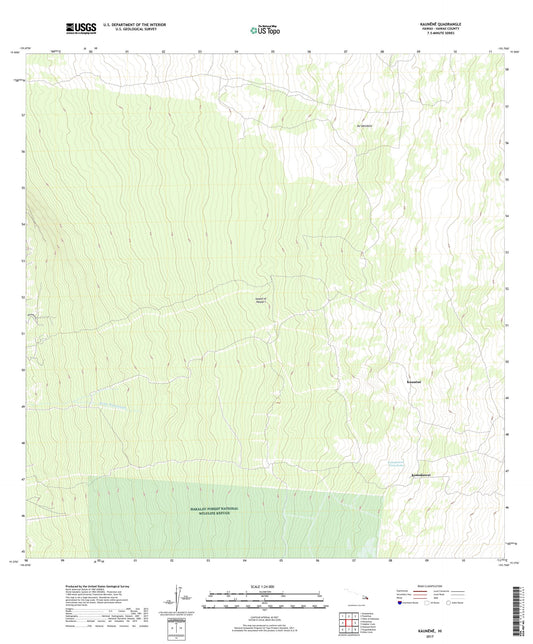 Kaunene Hawaii US Topo Map Image