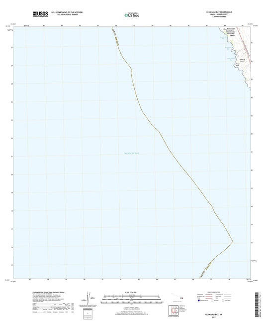 Keawanui Bay Hawaii US Topo Map Image