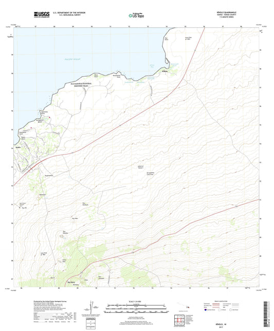Kiholo Hawaii US Topo Map Image