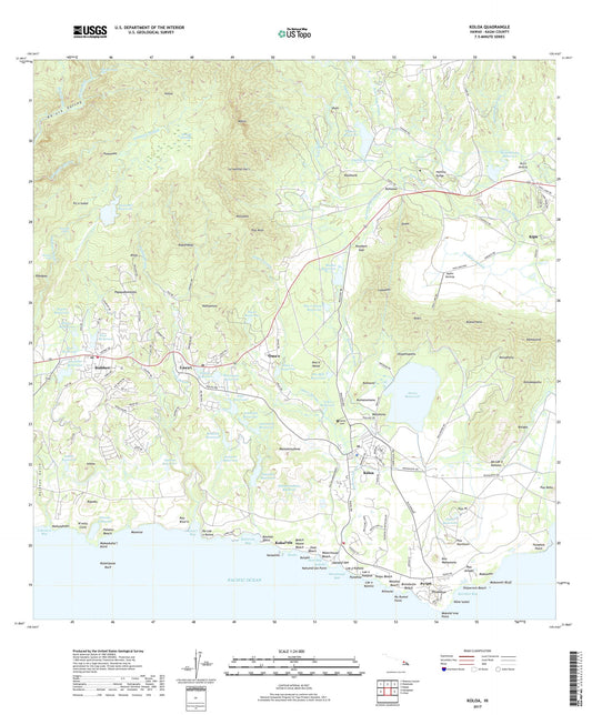 Koloa Hawaii US Topo Map Image