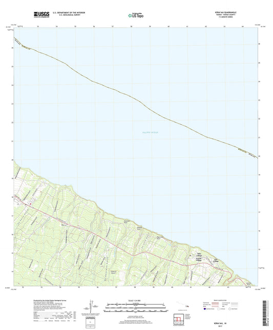 Kukaiau Hawaii US Topo Map Image