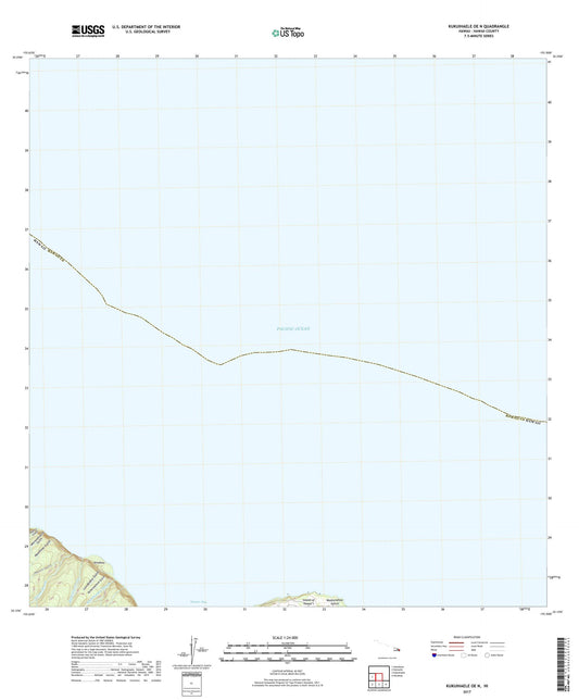 Kukuihaele OE N Hawaii US Topo Map Image