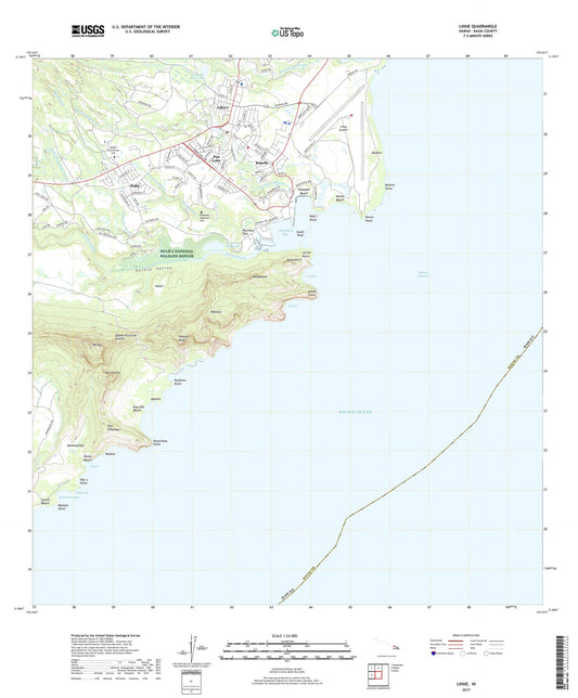 Lihue Hawaii US Topo Map Image