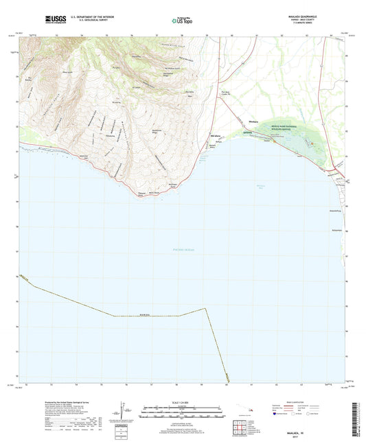 Maalaea Hawaii US Topo Map Image