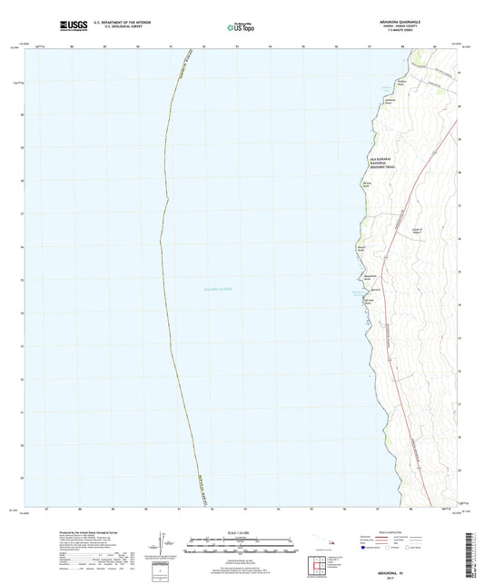 Mahukona Hawaii US Topo Map Image