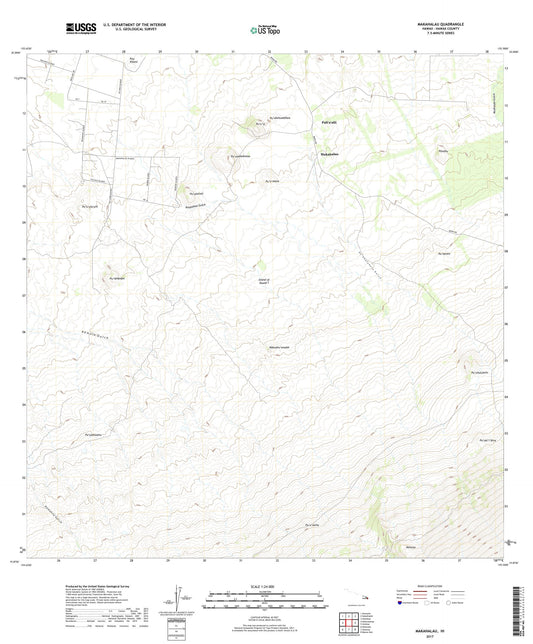 Makahalau Hawaii US Topo Map Image