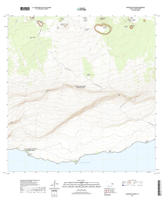 Makaopuhi Crater Hawaii US Topo Map Image