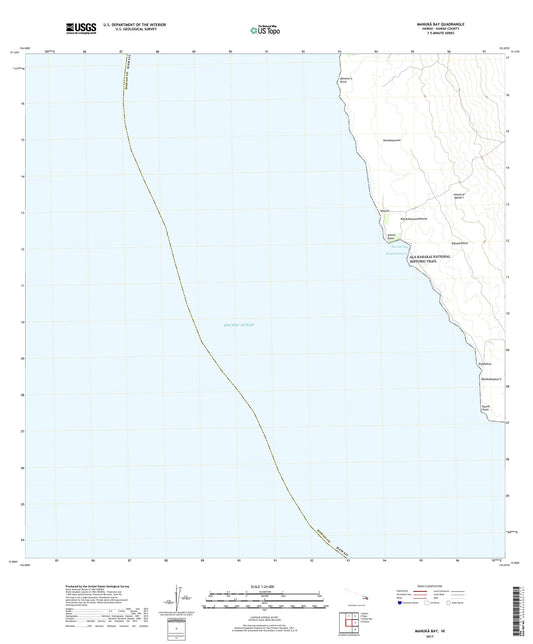 Manuka Bay Hawaii US Topo Map Image