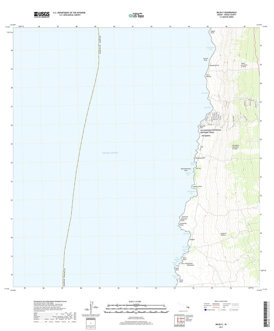 Milolii Hawaii US Topo Map Image