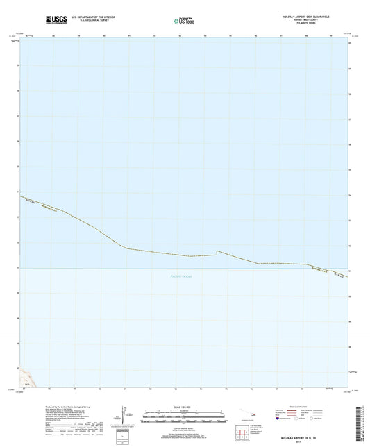 Molokai Airport OE N Hawaii US Topo Map Image