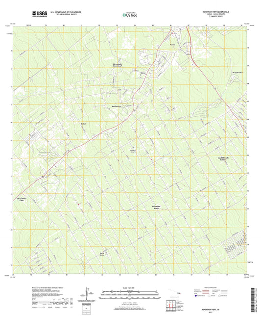 Mountain View Hawaii US Topo Map Image