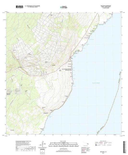 Naalehu Hawaii US Topo Map Image