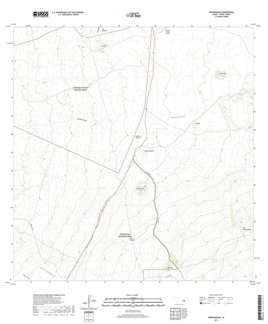 Nohonaohae Hawaii US Topo Map Image