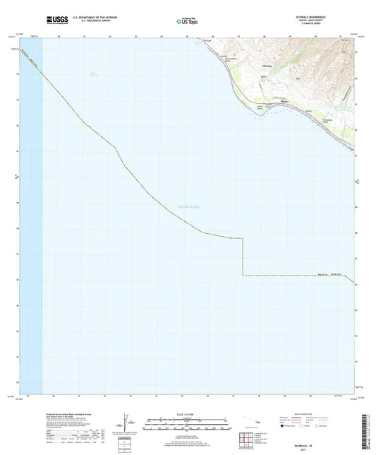 Olowalu Hawaii US Topo Map Image