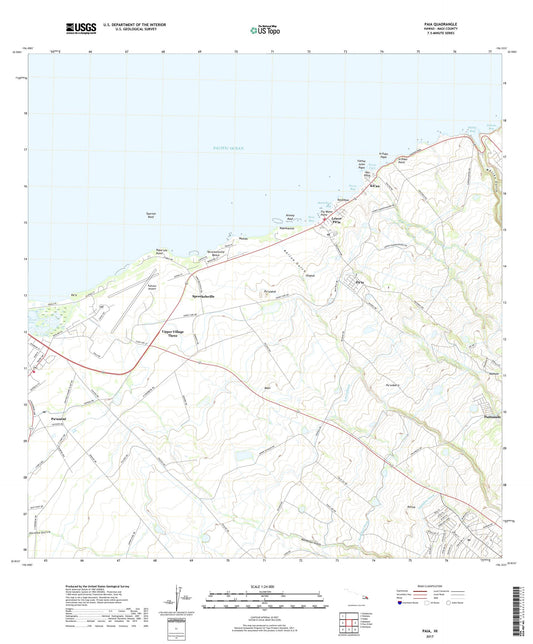 Paia Hawaii US Topo Map Image