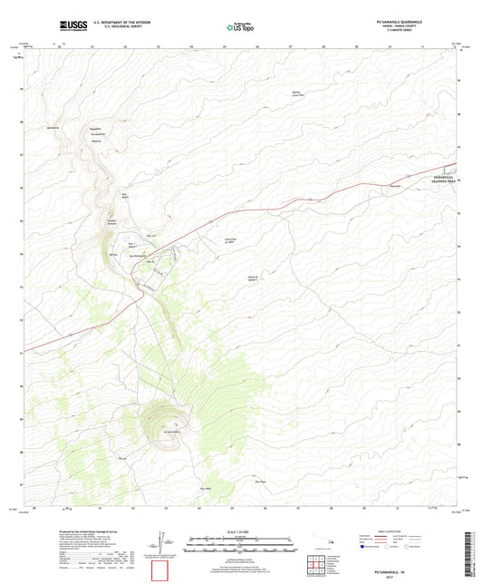 Puuanahulu Hawaii US Topo Map Image