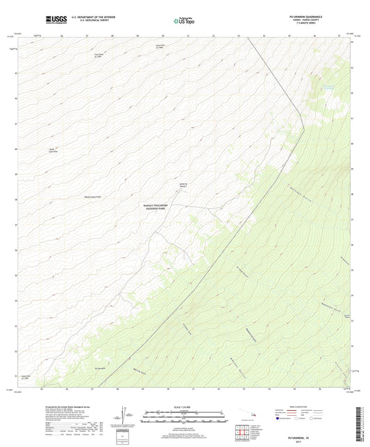 Puukinikini Hawaii US Topo Map Image
