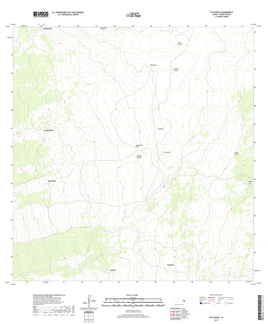 Puulehua Hawaii US Topo Map Image