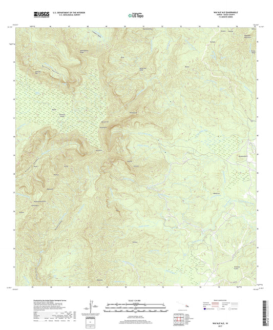 Waialeale Hawaii US Topo Map Image