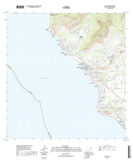 Waianae Hawaii US Topo Map Image