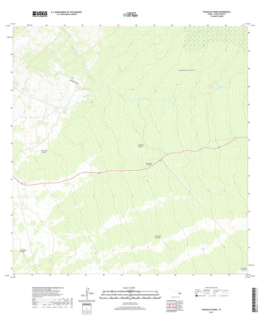 Waikoloa Ponds Hawaii US Topo Map Image