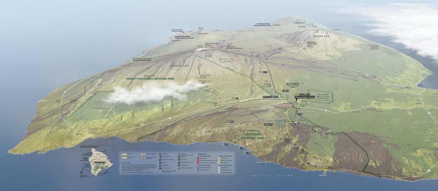 Hawaii Volcanoes National Park Map Image