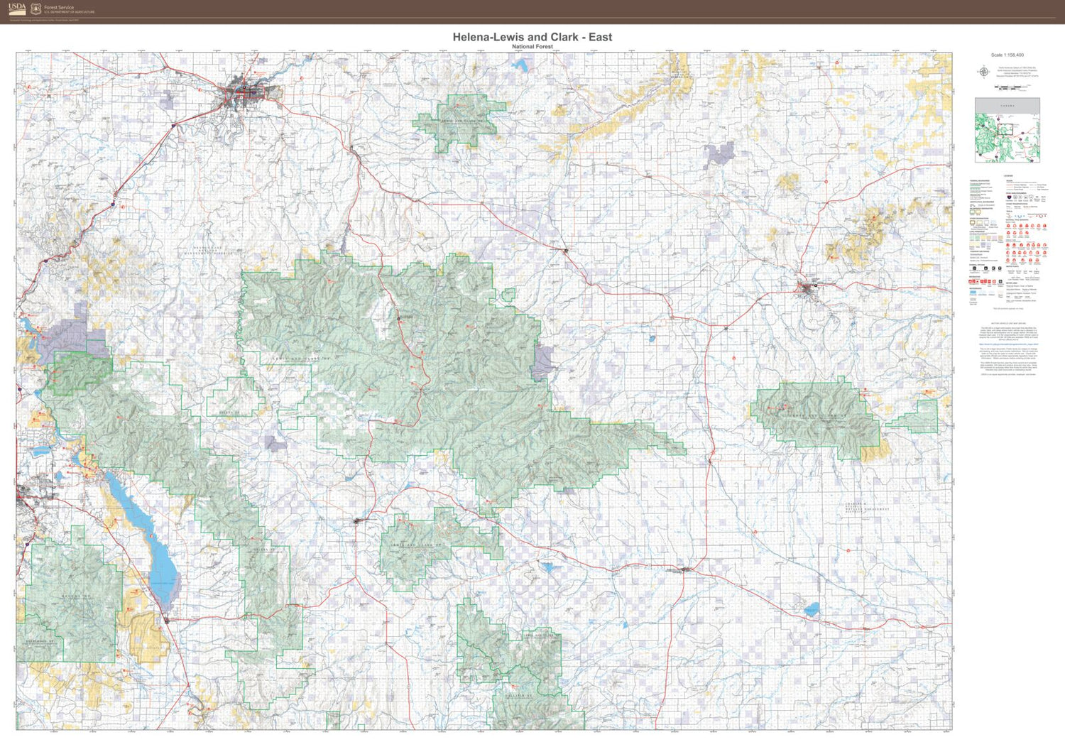 Helena-Lewis and Clark National Forest East Map