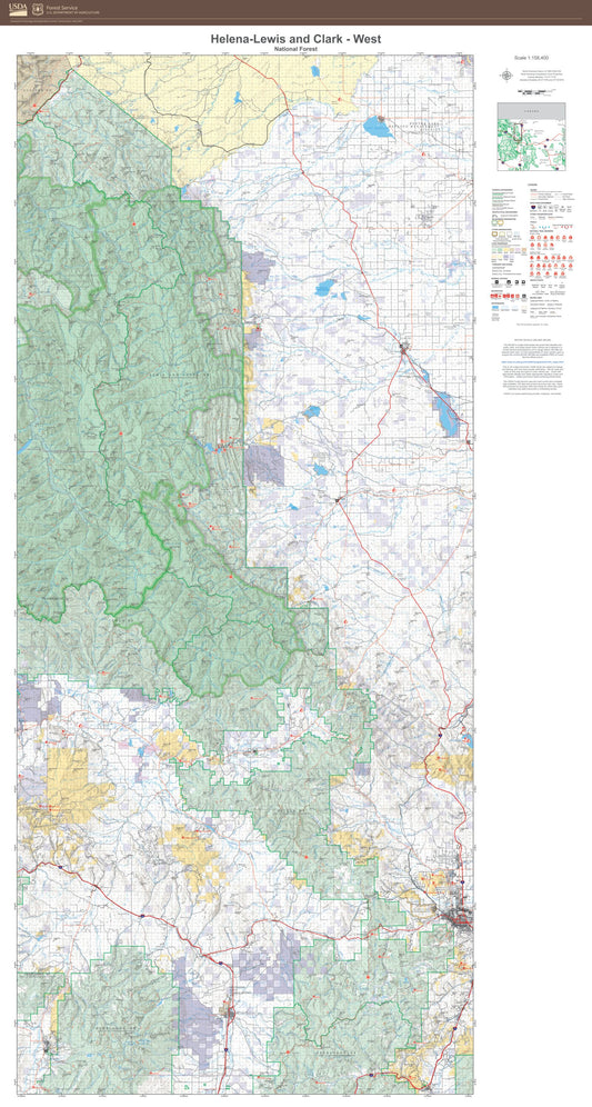 Helena-Lewis and Clark National Forest West Map