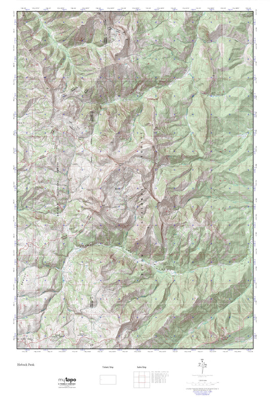 Hoback Peak MyTopo Explorer Series Map Image