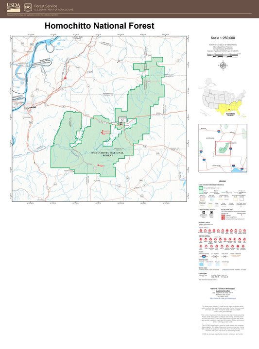 Homochitto National Forest Map