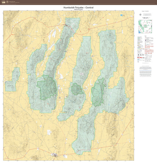 Humboldt-Toiyabe National Forest Central Map