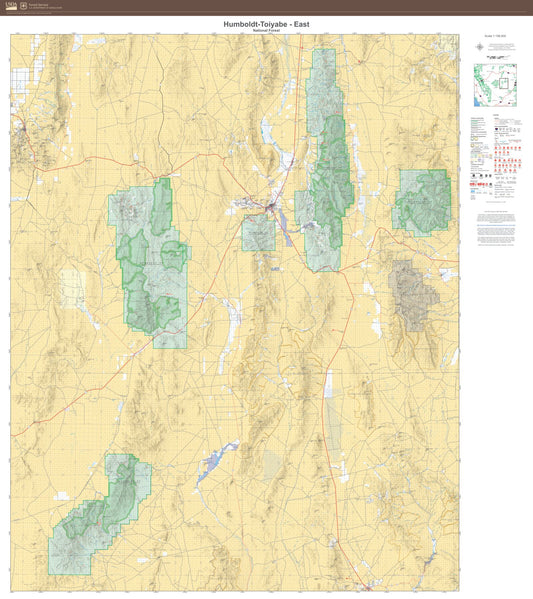 Humboldt-Toiyabe National Forest East Map