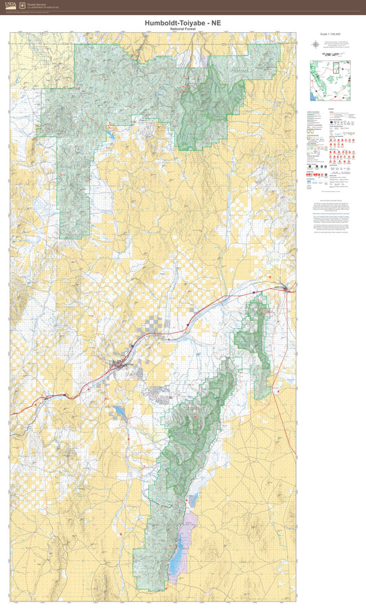 Humboldt-Toiyabe National Forest NE Map