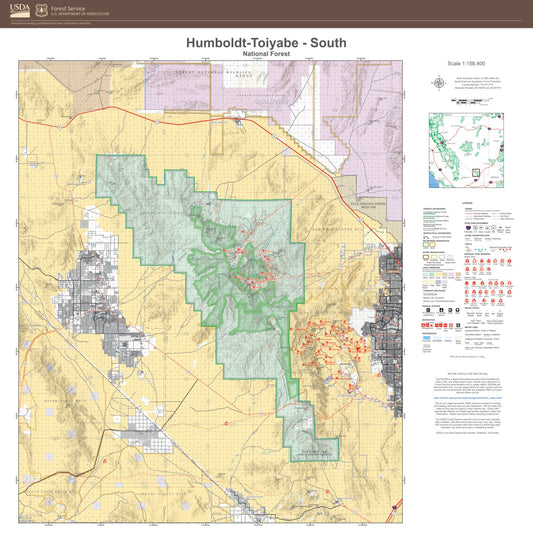 Humboldt-Toiyabe National Forest South Map