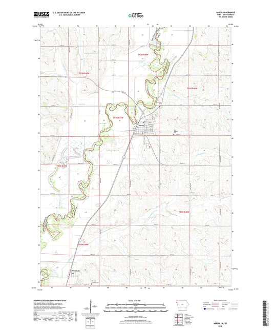 Akron Iowa US Topo Map Image
