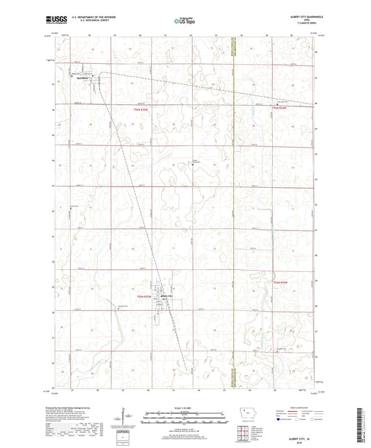 Albert City Iowa US Topo Map Image