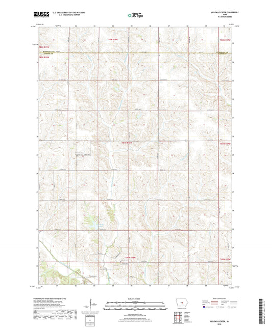 Alloway Creek Iowa US Topo Map Image