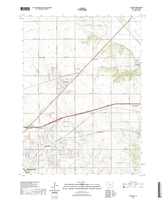 Altoona Iowa US Topo Map Image