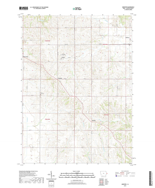 Andover Iowa US Topo Map Image
